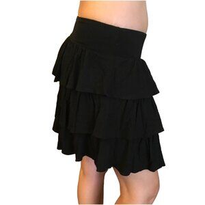 Urban Outfitters Ecote Ruffle Tier Skirt Women's Size Medium Black Layered Tiere